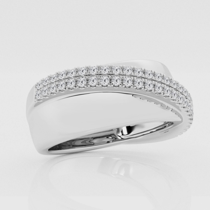 Natural Diamond | 1/3 ctw Round Crossover Fashion Band